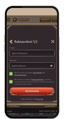 ViciBet Kasino registrer deg